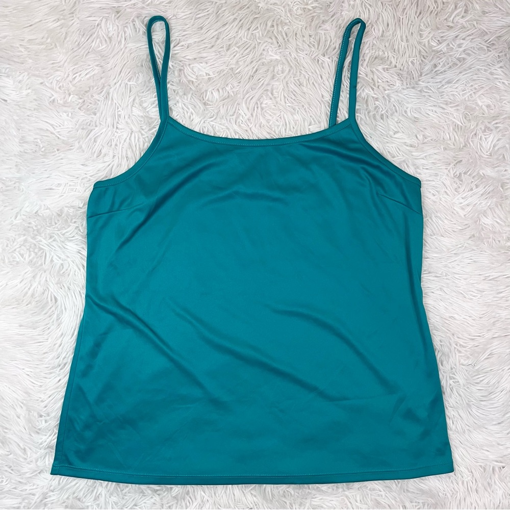 DANA BUCHMAN Women’s Green Polyester Camisole Tank Large